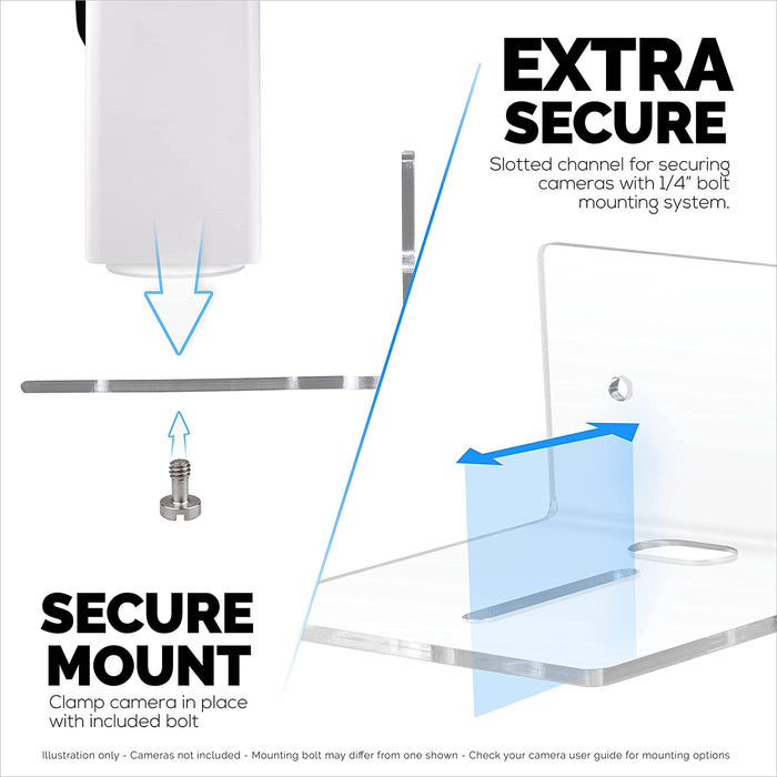 Adhesive Monitor Floating Shelf For Security Cameras And Baby