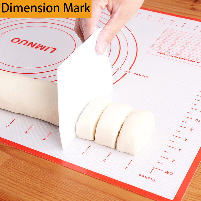 LIMNUO Silicone Pastry Mat for Pastry Rolling with Measurements