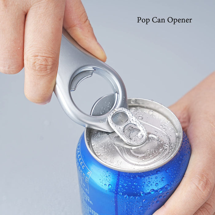 KITCHENDAO Magnetic Beer Bottle Opener for Refrigerator, Twist-off/ Pry-off Opener, Pop-can Opener, Heavy Duty Steel Die-Cast