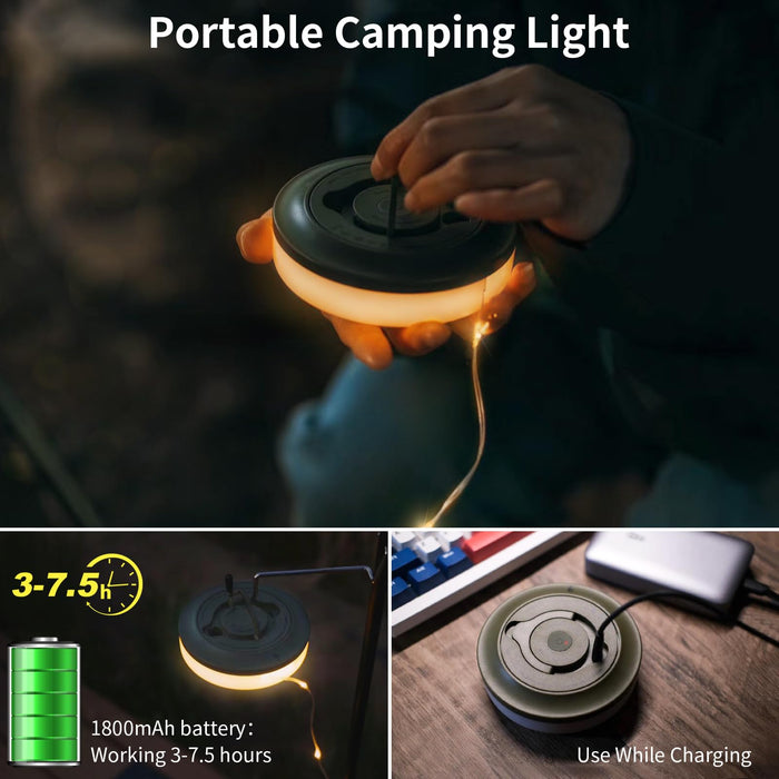 HAMLITE Camping String Lights, 2 in 1 USB Rechargeable Outdoor  String Lights(32.8Ft), Portable Camping Lights, Adjustable Brightness and 5  Modes, Sturdy Halloween Fairy Lights Christmas Decoration : Sports &  Outdoors