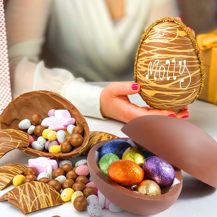Breakable Chocolate Easter Eggs filled with candy