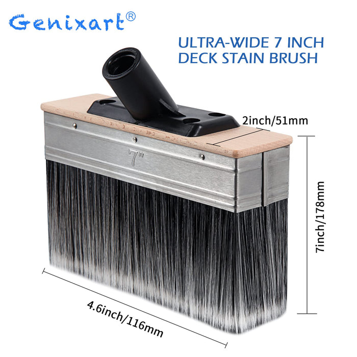 Deck Stain Brush Applicator, Large 7-inch Decking Oil Paint Brushes for  Applying Stains Paints Sealers for Concrete, Brick, Stone, Floor, Fence,  Wood