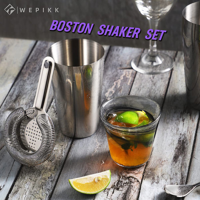 Homestia 24 oz Plastic Cocktail Shaker 3-Piece Drink Mixer Boba Tea Shaker  W/Jigger