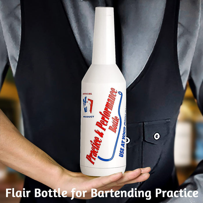 1pcs Flair Bottle Practice Bartenders Practice Bottles 25oz/750ml White Flair Bartenders kit Performance Training Bar Liquor