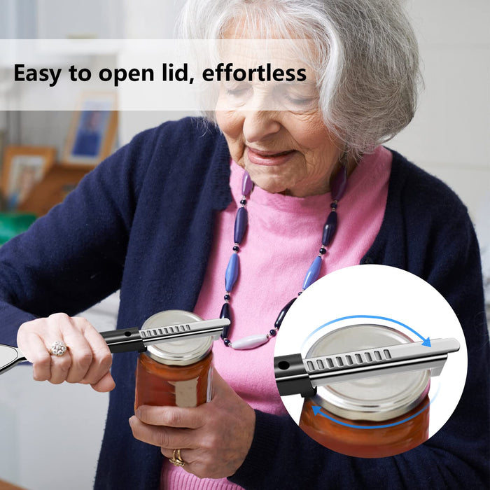 Stainless Jar Opener For Seniors With Arthritis,Weak Hands,Manual Can Opener