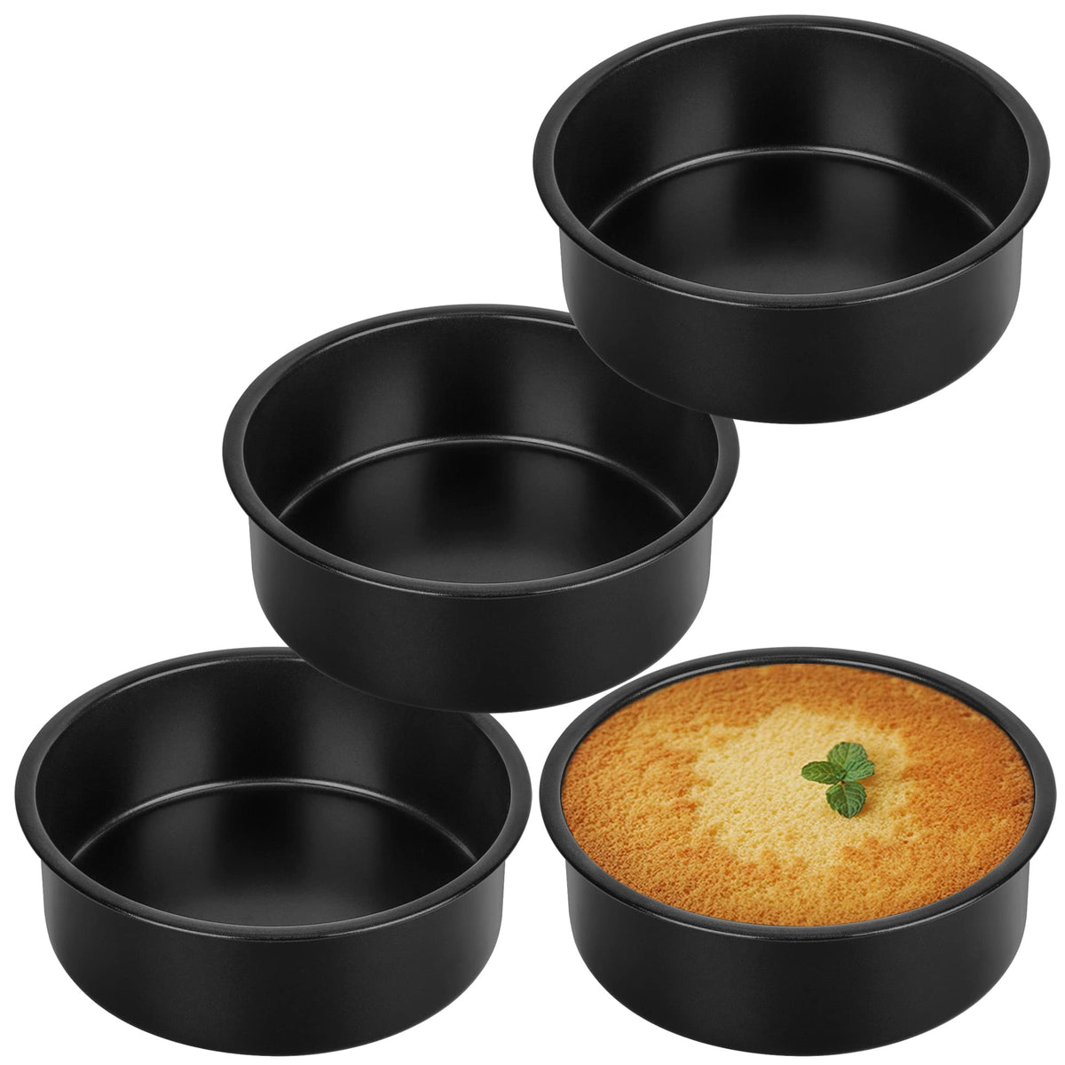 Cake Pan Baking Pan,4 Pieces Aluminum Round Cake Pans Tins with Remova —  CHIMIYA