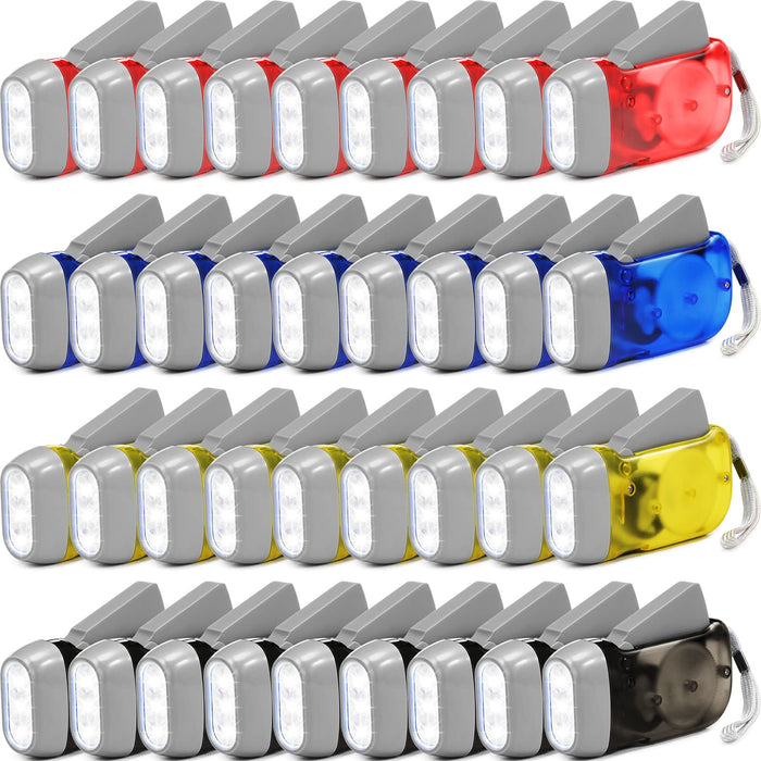 16 Pack Hand Crank Flashlight 3 LED Flashlight Powerful Emergency Safe —  CHIMIYA