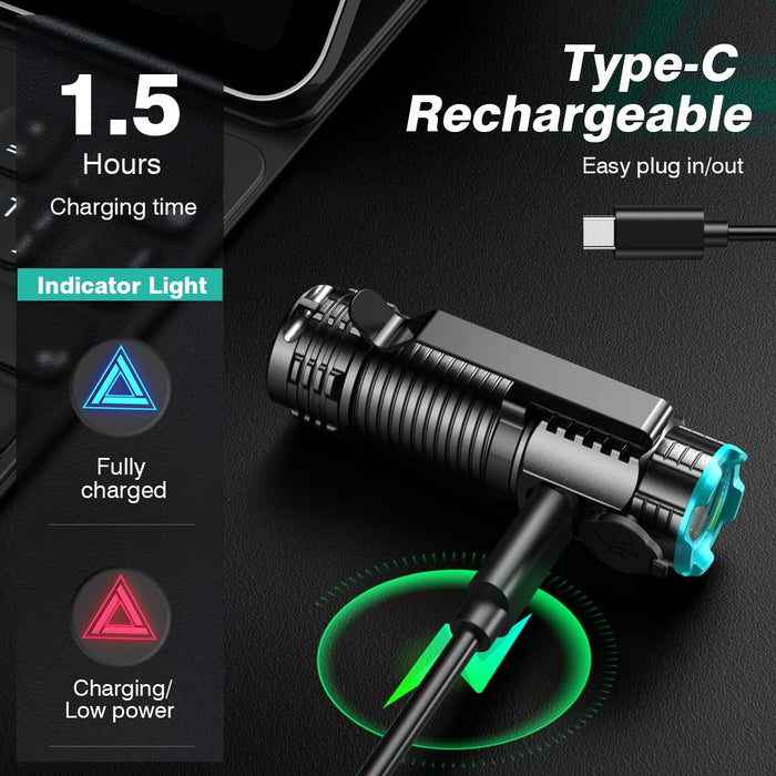 Mini-lampe de poche LED rechargeable par USB 250 Lumens IPX8 EDC Trus –  Planète Rando