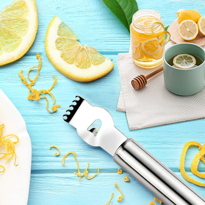 Lemon Zester Tool For Kitchen - Citrus Zester Tool With Channel  Knife,orange Zester Grater With Handle