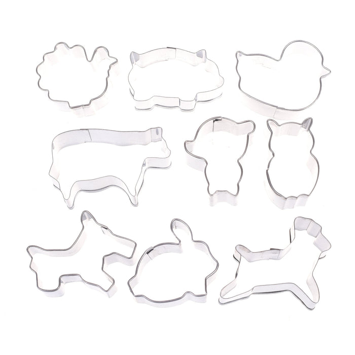 COSMOS Set of 9 Mini Animal Cookie Cutters Molds