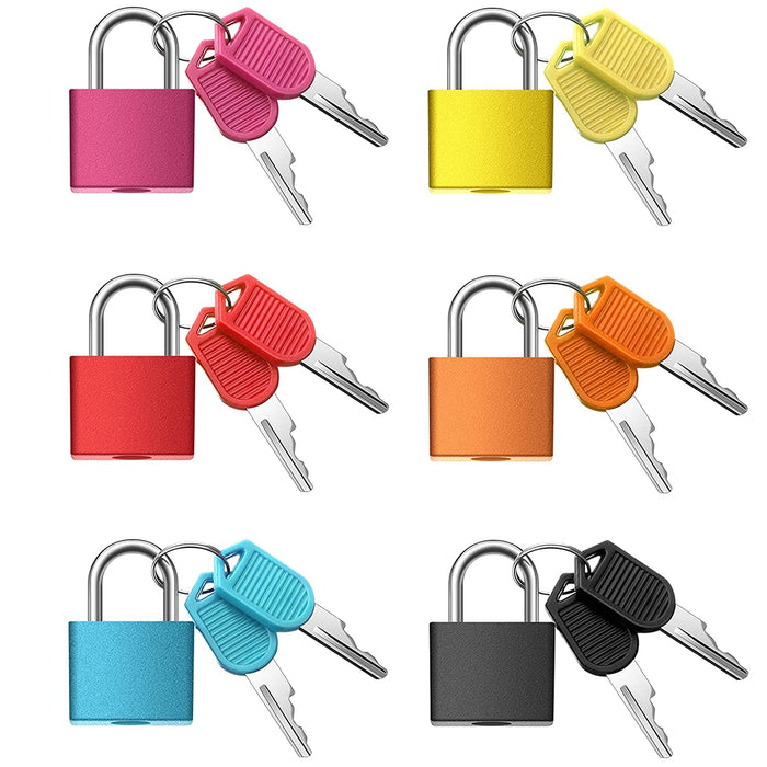 8 Pcs Suitcase Locks with Keys, Small Metal Luggage Padlocks with Keys,  Mini