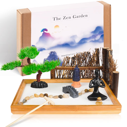 Zen Garden Kit Jardin Zen Garden for Desk Zen Garden Accessories Mini Zen  Garden Buddha Shape 14 x 10 inch