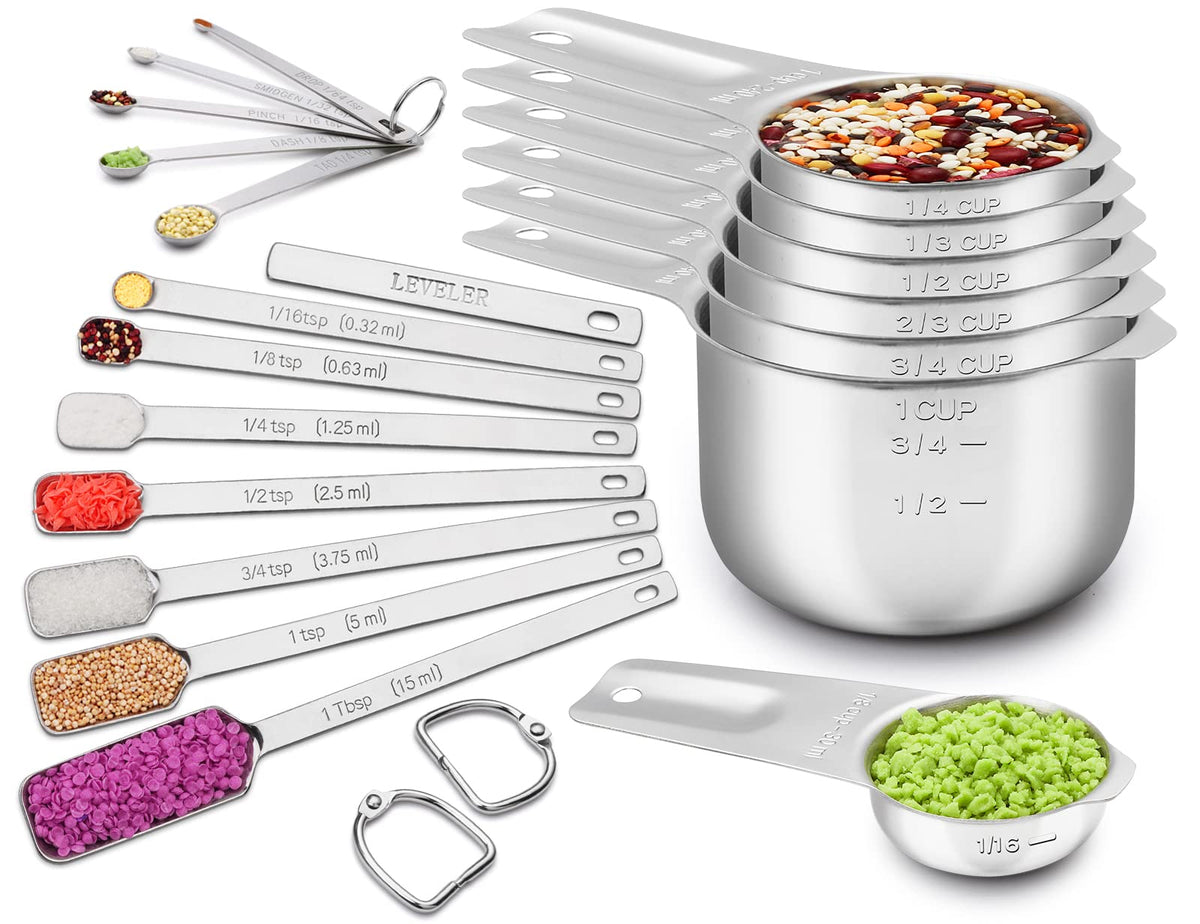 Measuring Cups Stainless Steel 7 Piece Stackable Set for Dry or Liquid —  CHIMIYA