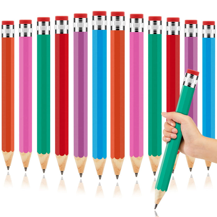 12 Pcs Wooden Jumbo Pencils 14 Inch Funny Big Novelty Pencil with Cap —  CHIMIYA