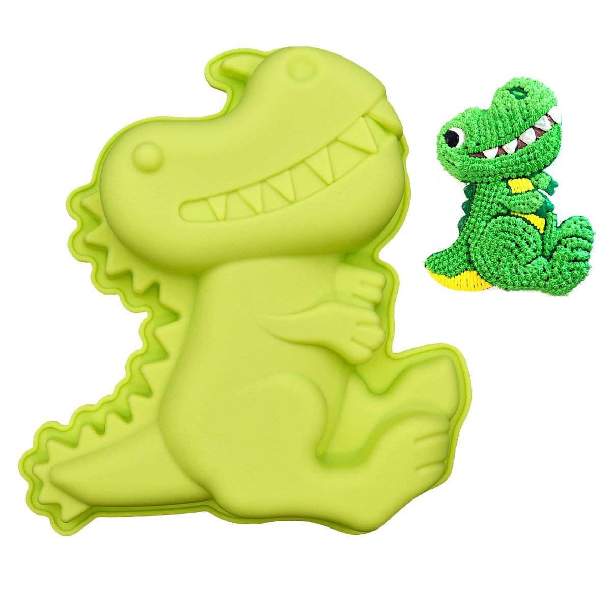  Joyeee Cartoon Dinosaur Silicone Baking Tray Molds