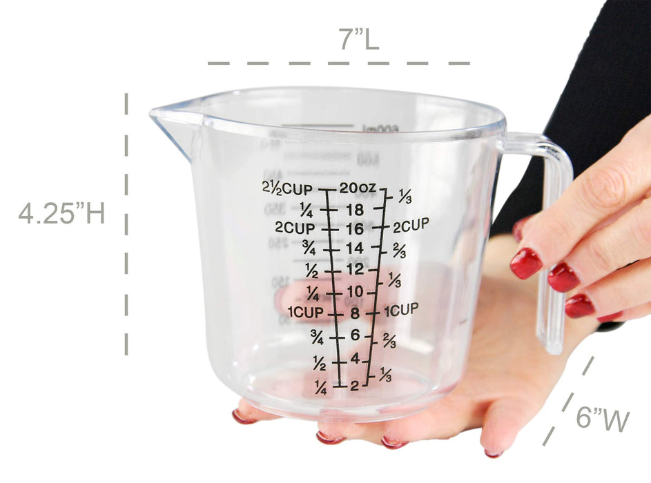 HOME-X Big Number Clear Plastic Measuring Cup with Handle and Pour Spo —  CHIMIYA