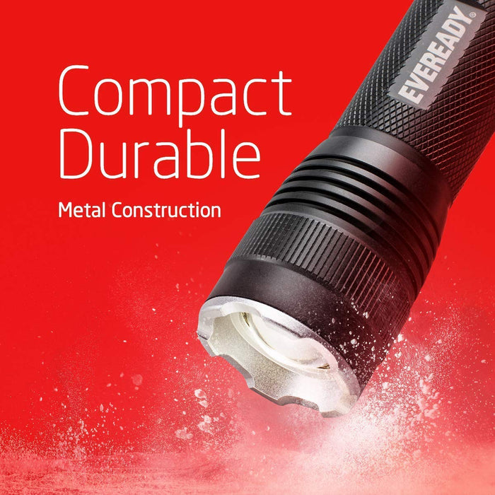 Eveready Compact LED Metal Handheld Flashlight, 80 Lumen Light Output