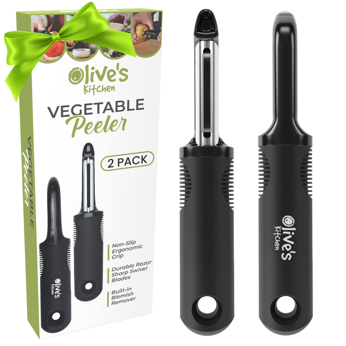 Olive's Kitchen Vegetable Peeler Set – Ergonomic Grip Peelers for Kitc —  CHIMIYA