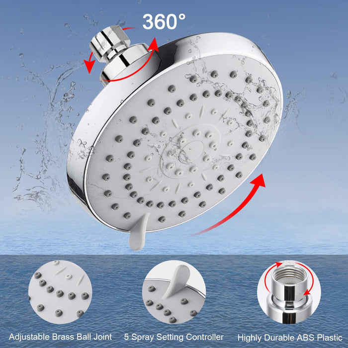 HarJue Filter Shower Head, High Pressure Shower Head with Filter Combo —  CHIMIYA