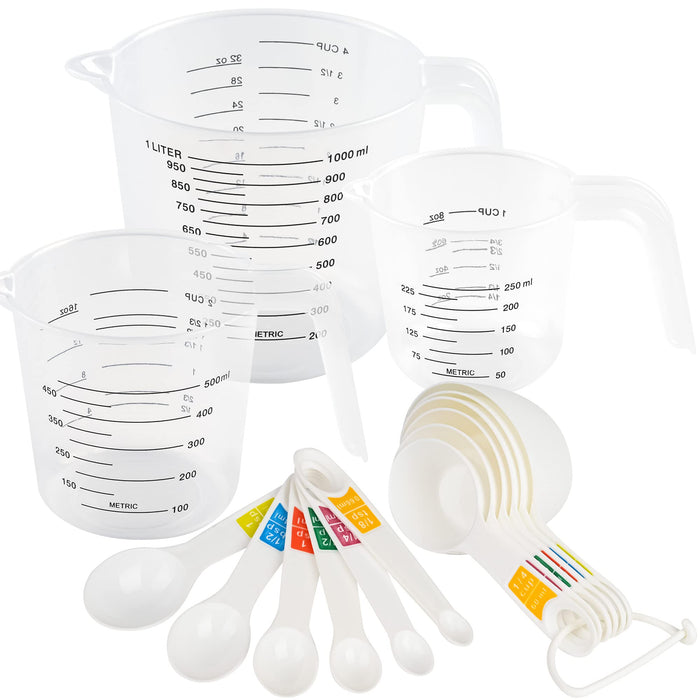 Smithcraft Measuring Cups and Spoons Set, Silicone Collapsible