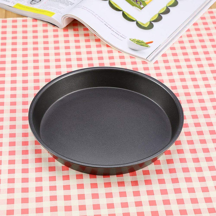 Yosoo 8 inch Carbon Steel Non-stick Round Pizza Pan,Microwave Oven Baking Dishes Pans