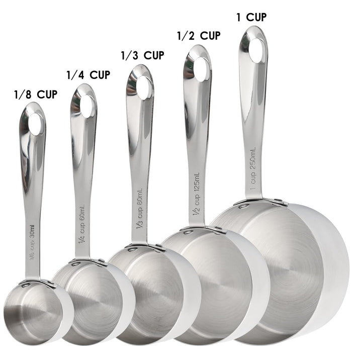 Nstezrne Measuring Cups Set of 5, Stainless Steel Measuring Cups Set, —  CHIMIYA