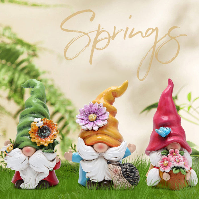 Hodao Bumble Bee Spring Garden Gnomes Decorations