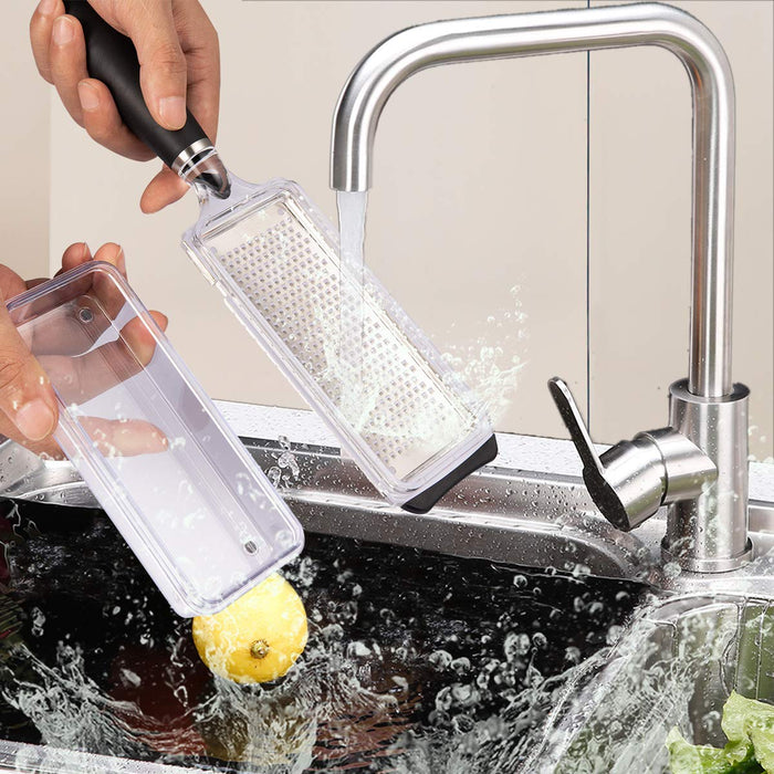 Ginger Grater Tool Cheese Grater with Handle Lemon Zester with