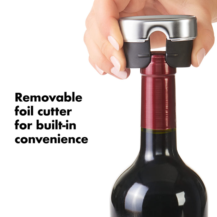 OXO SteeL Winged Corkscrew with Removable Foil Cutter — CHIMIYA