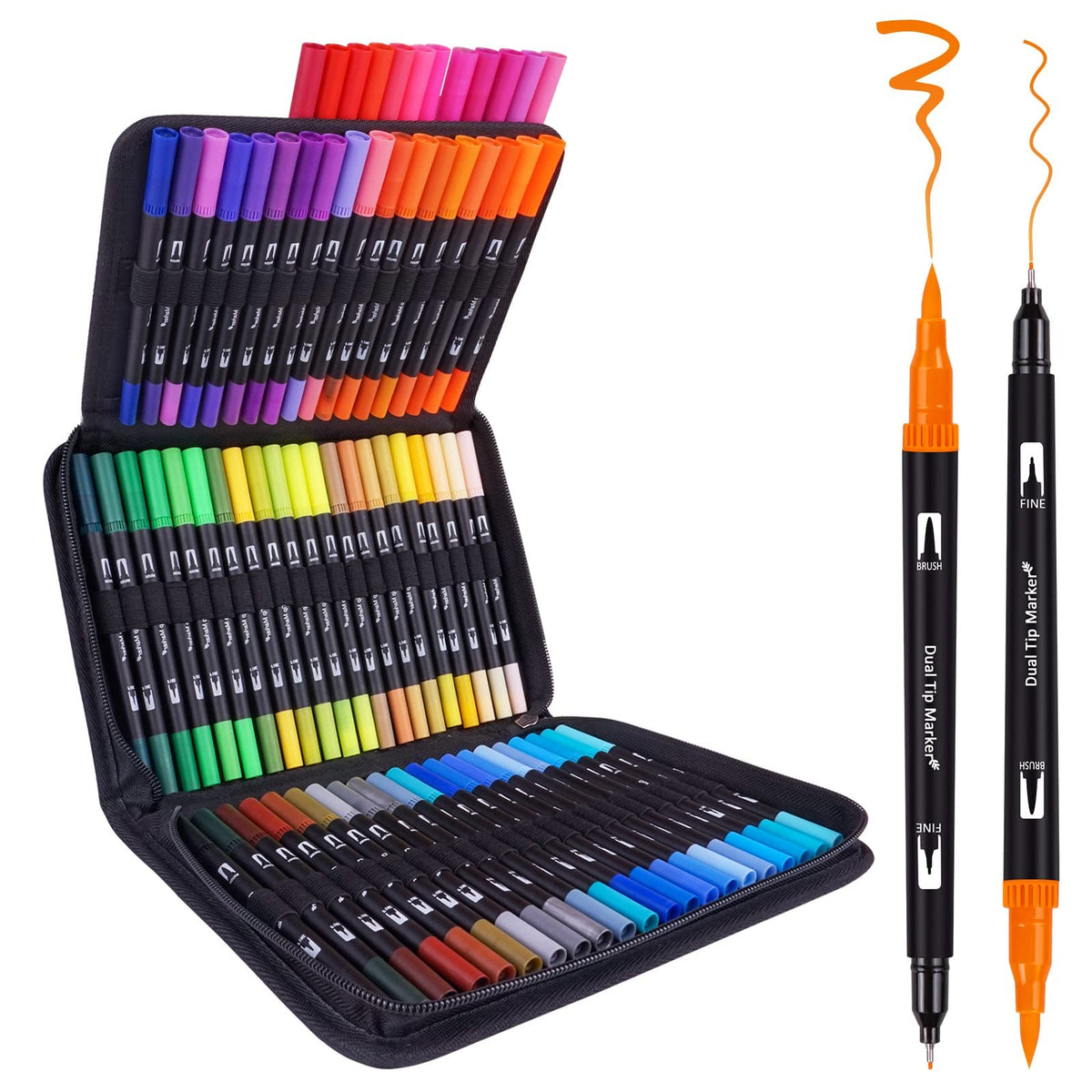 Swemos Markers for Adult Coloring Book, 72 Colors Art Markers Set Dual —  CHIMIYA