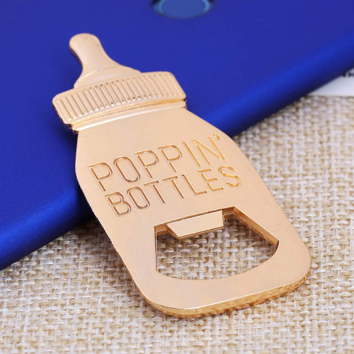 24 pcs Baby Shower s for Guest Supplies Poppin Baby Bottle Shaped Bottle Opener Wedding Favor with Exquisite Packaging Party