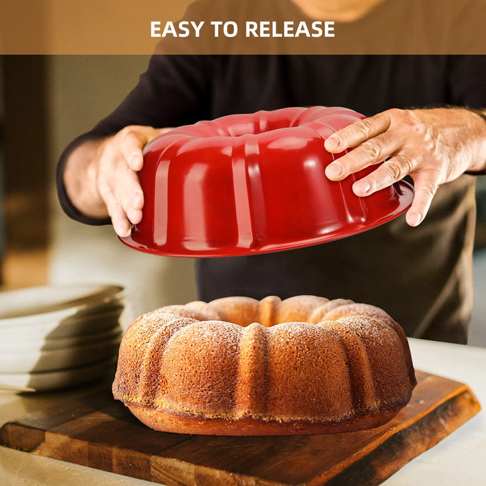 Bundt Cake Pan Nonstick, Fluted Tube Cake Pans For Baking, Heavy Duty  Carbon Steel Tube Pan Baking Mold For Jello
