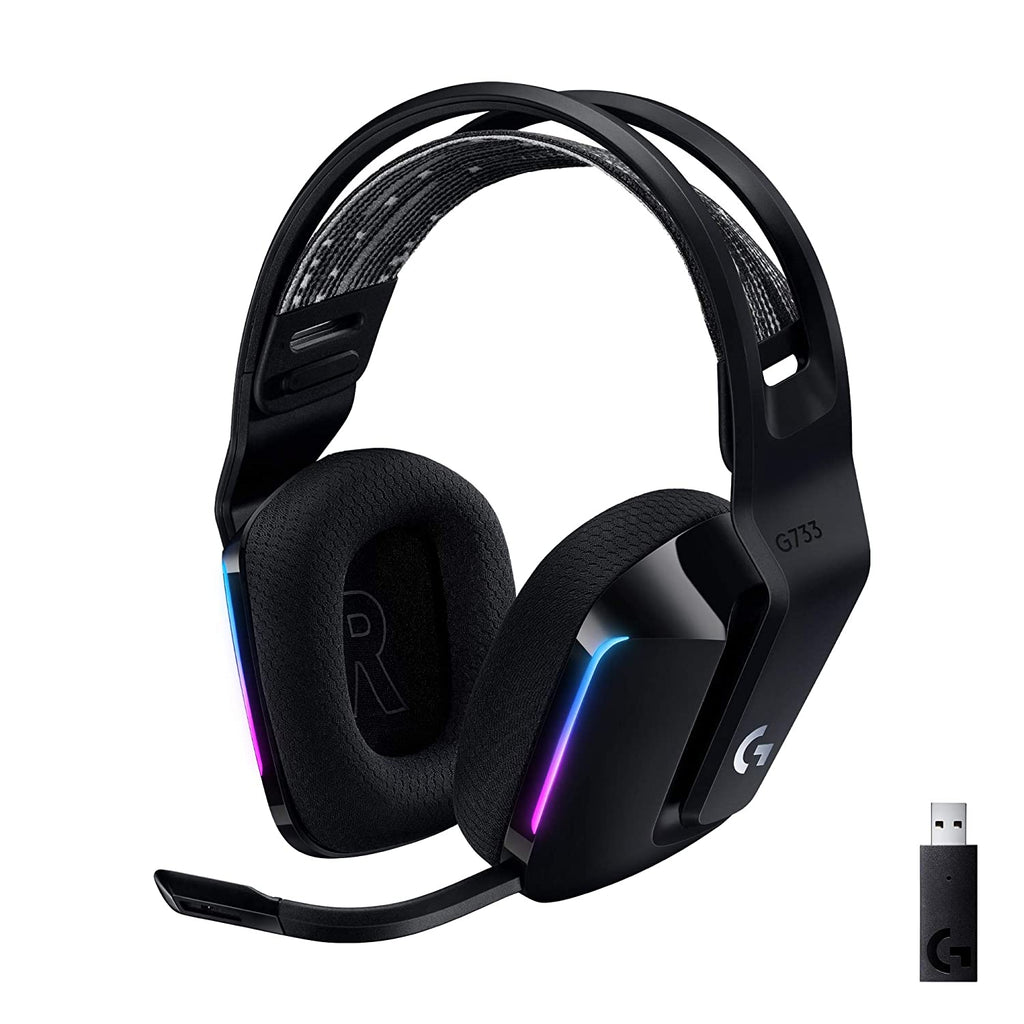 Logitech G535 Lightspeed Wireless Gaming Headset - Lightweight on-ear  headphones, flip to mute mic, stereo, compatible with PC, PS4, PS5, USB
