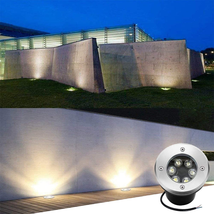 LED Ring Fountain Light - LED Fountain Landscape Lighting 6W Recessed Ground Spotlight Outdoor High Bright Low Voltage 12V 24V Floor Lamp IP67 Waterproof Shockproof