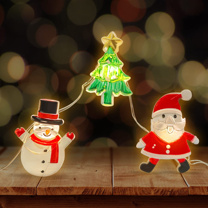 JOYFULPARTNER Christmas Tree Santa Snowman Lights Decorations, 10FT 30 —  CHIMIYA