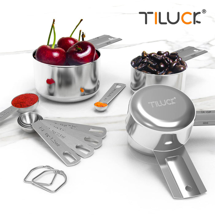  TILUCK Magnetic Measuring Spoons Set, Stainless Steel