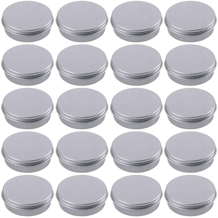 Aluminum Tin Jar 1 Oz Refillable Containers 30ml, Cosmetic small tin,  Aluminum Screw Lid Round Tin