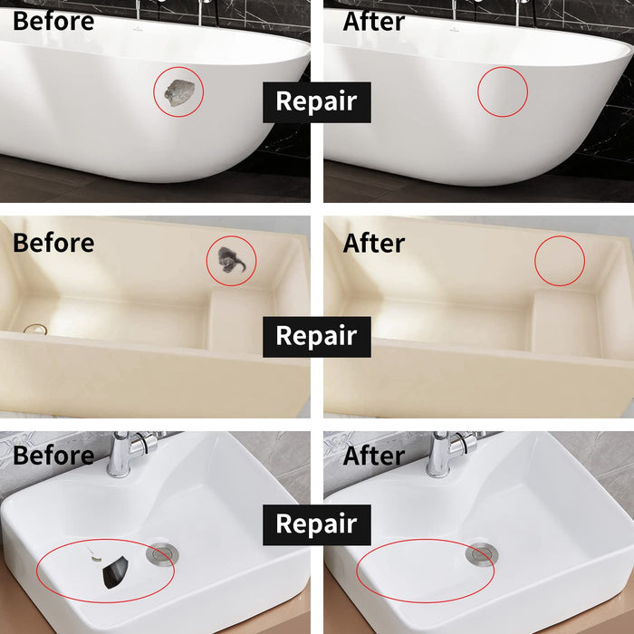 Tub,Tile,Porcelain Repair Kit, Fiberglass Repair Kit Waterproof