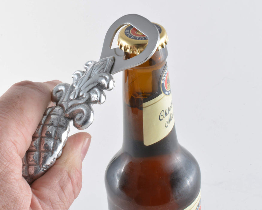Arthur Court Designs Aluminum Pineapple Bottle Opener Bar Beer Opening Tool Statue Figurine Decoration 6 inch Long