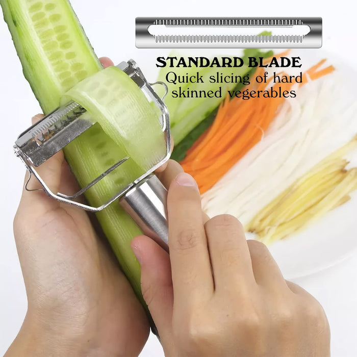 Multi-Functional Stainless Steel Blade Storage Vegetable Peeler