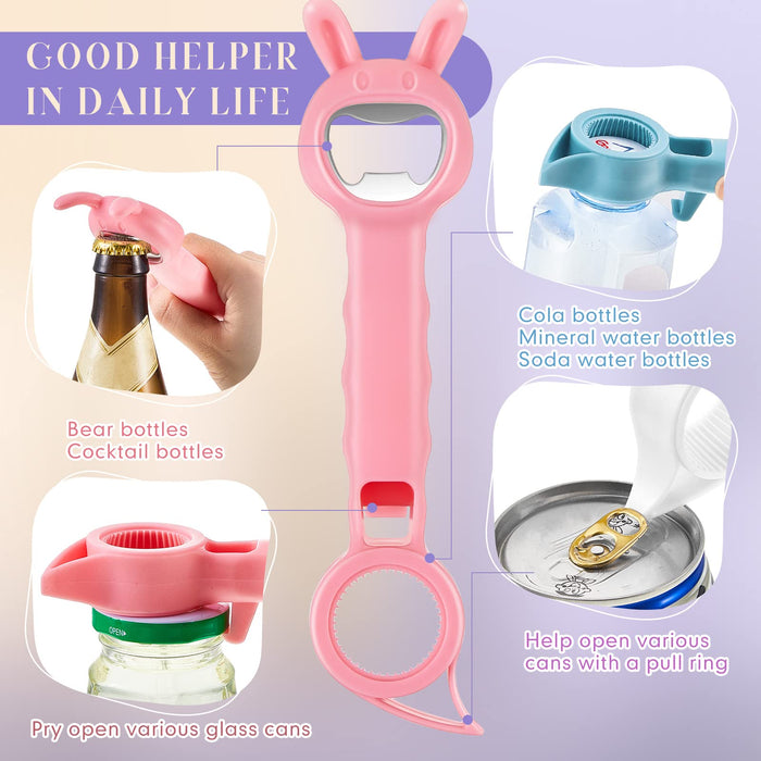 1pc Multifunctional Manual Can Opener, Easy-to-use Tool For Opening Cans  And Bottles, Creative Plastic Kitchen Tool