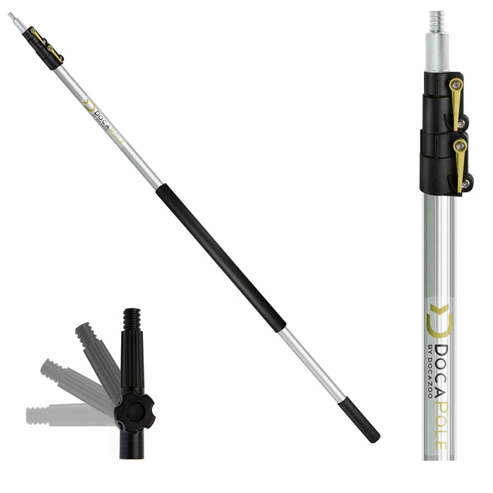 DocaPole 6-24 Foot Extension Pole – Multi-Purpose Telescopic Pole // Light  Bulb Changer // Paint Roller // Duster Pole // Telescoping Pole for Window