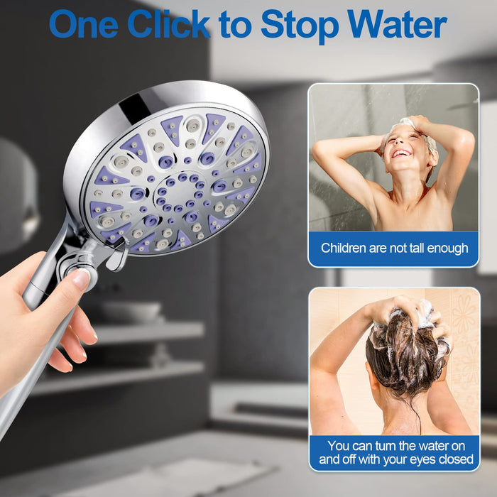 High Pressure 10-mode Detachable Shower Head with Handheld