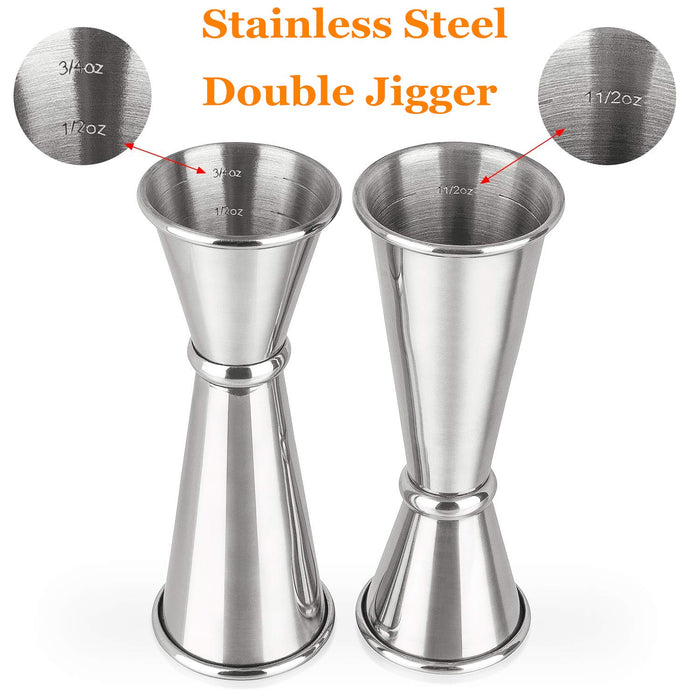 Bartender Measuring Cup 2pieces Of Different Capacity Stainless Steel Shot  Measure