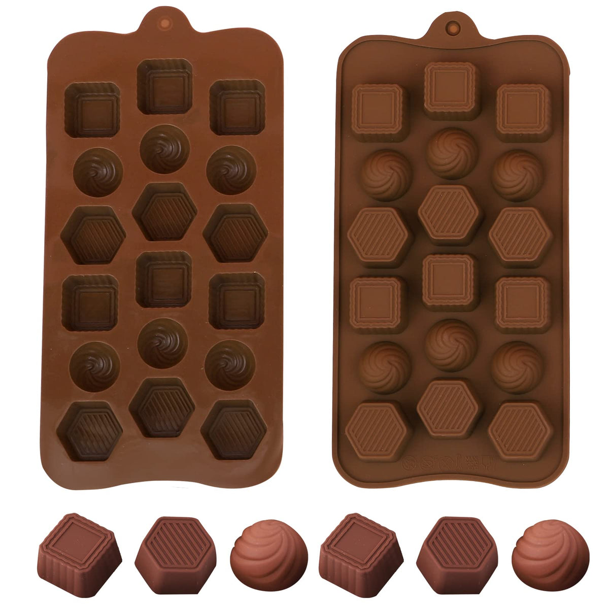 3 PCS Chocolate Molds Silicone, Square Chocolate Bar Mold, Easy Release Chocolate  Mold, Non-Stick Candy Bar molds, Rectangle Wax Melt Molds BPA Free 