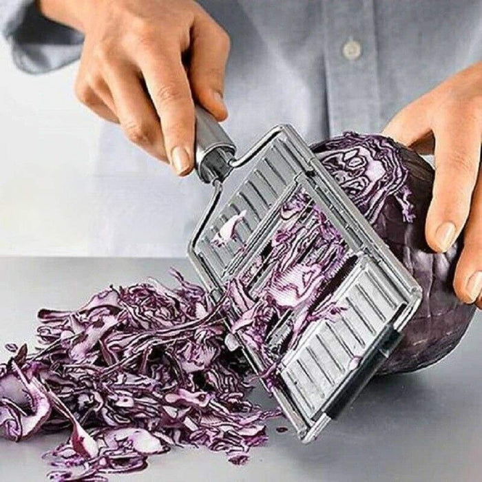 4 In 1 Stainless Steel Shredder Cutter Portable Manual Vegetable Slicer  Easy Clean Grater with Handle MultiPurpose Kitchen Tools