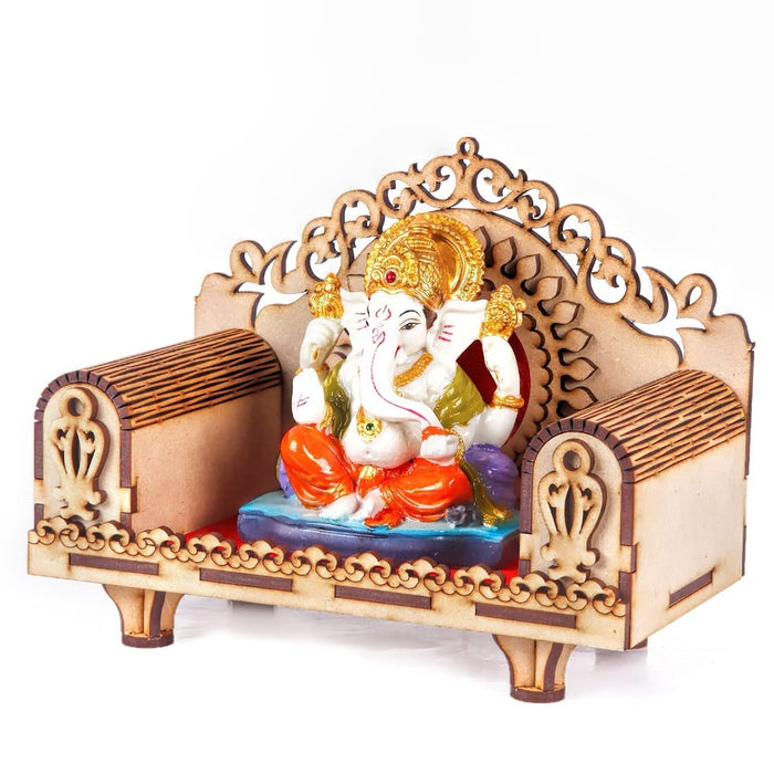 MS Enterprises Religious Wooden Beautiful Plywood Mandir Pooja Room Home Decor Office OR Home Temple Wall Hanging Product