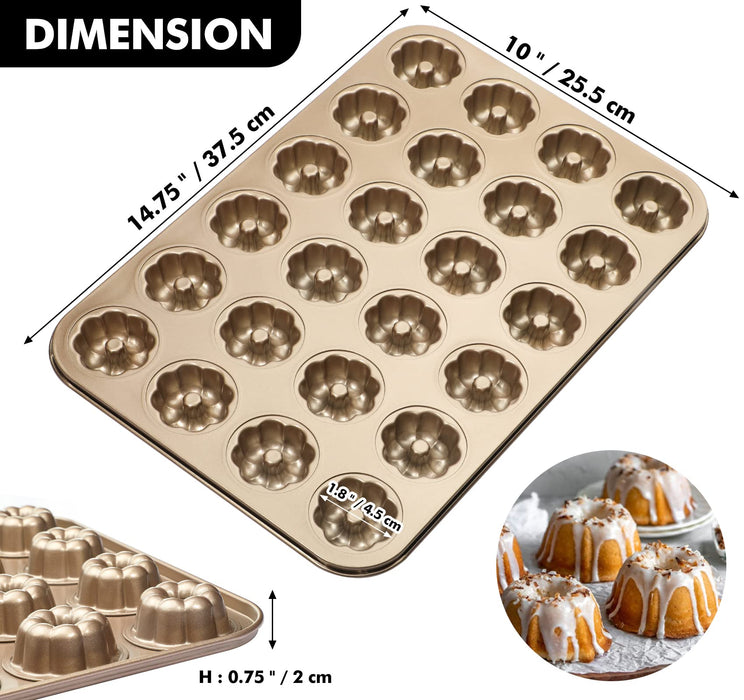 2 Pack Mini Muffin Cheesecake Pan With Removable Bottom, 12 Cavity