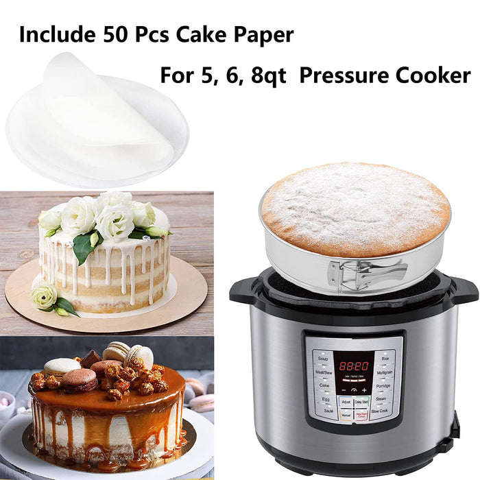 6 Inch Non-stick Springform Pan With Removable Bottom - Leakproof Cheesecake  Pan With 50 Pcs Parchment Paper, Compatible With 3 Qt Instant Pot