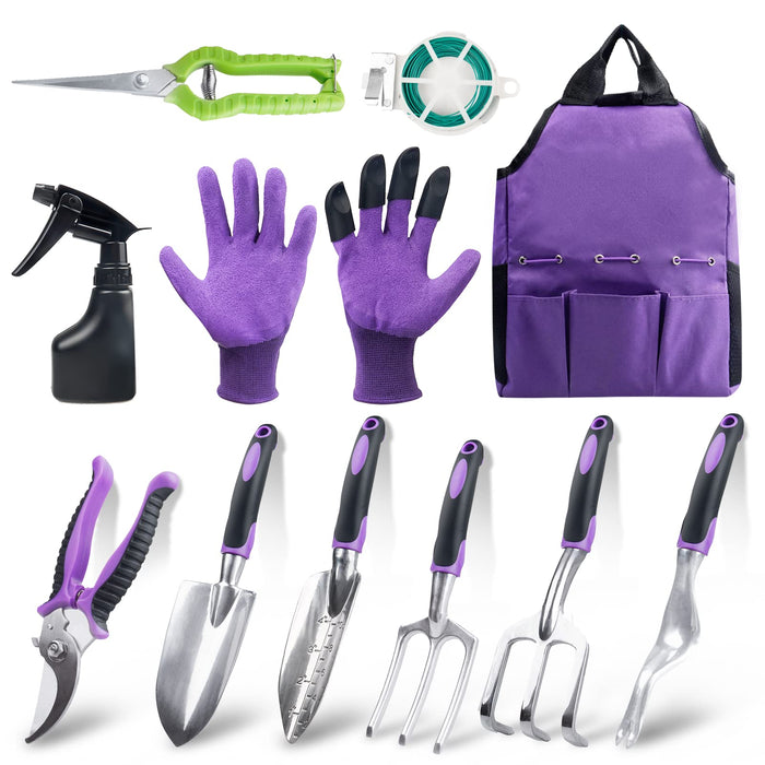 11-Piece Garden Tool Kit with Outdoor Hand Tools, Garden Tool Set